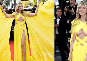 Nádherná Heidi Klumová (49) zářila v Cannes: Kosočtverec na prsou!