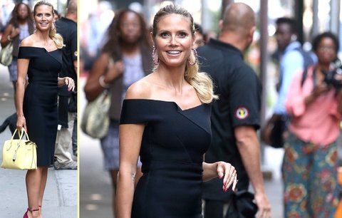 Styl podle celebrit: Nadčasové černé šaty podle Heidi Klum