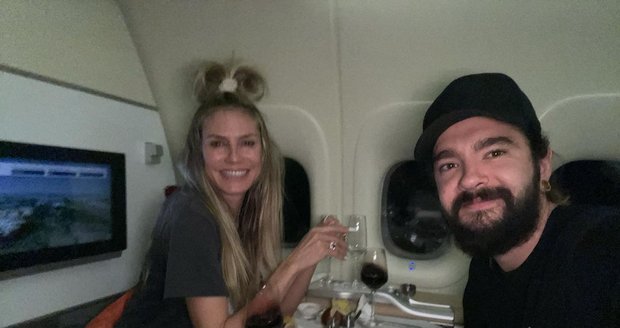 Heidi Klum a Tom Kaulitz v soukromém letadle