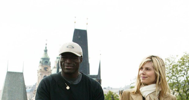 Seal s manželkou Heidi Klum při návštěvě Prahy.