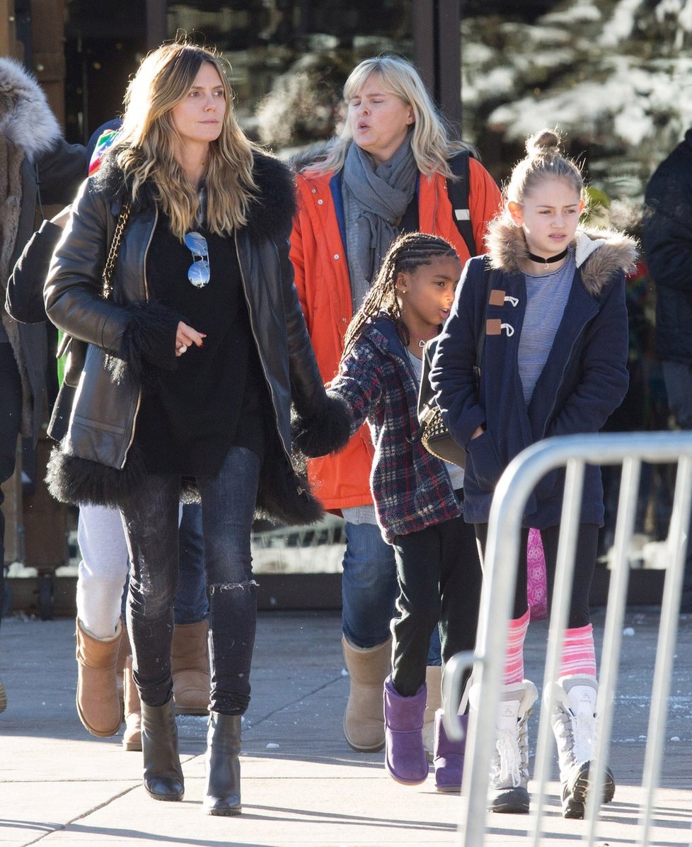 Heidi Klum s dětmi v Aspenu