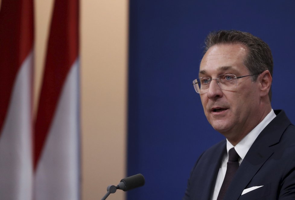 Rakouský vicekancléř a šéf krajně pravicových svobodných Heinz-Christian Strache