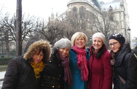 S kamarádkami v Paříži