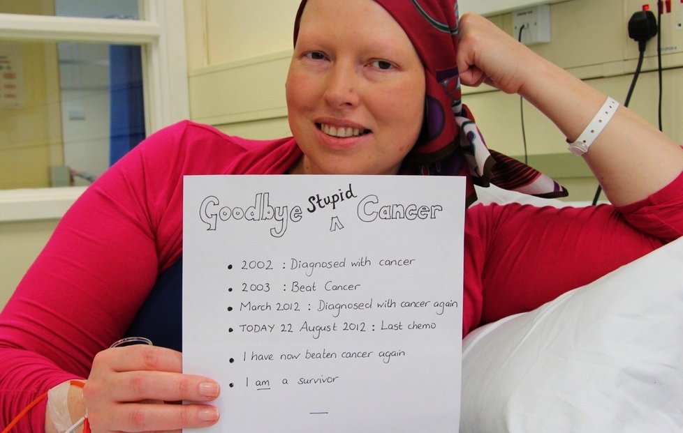 V březnu 2012 se jí rakovina vrátila podruhé. I tehdy si myslela, že se jí nemoc díky léčbě podařilo porazit. Doufala však marně...