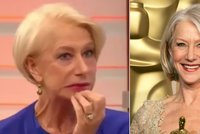 Herečka Helen Mirren v Dobré ráno Británie: Chc..o a chc..o, řekla do televize