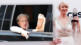 Královna Helen Mirren: Vyhodila si kopýtka z okna limuzíny