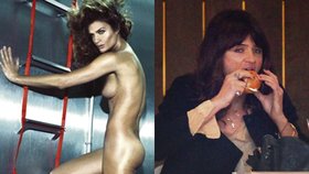 Helena Christensen si dopřála dva cheeseburgry a mléčný koktejl