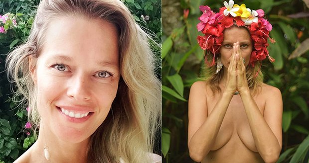 Helena Houdová se nahá modlí za zemi.