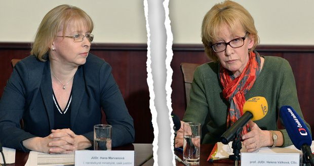 Spolupráce Hany Marvanové (vlevo) a ministryně Válkové neměla v resortu spravedlnosti dlouhého trvání