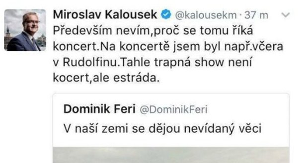 Miroslav Kalousek i Dominik Feri se zřejmě budou muset omluvit.