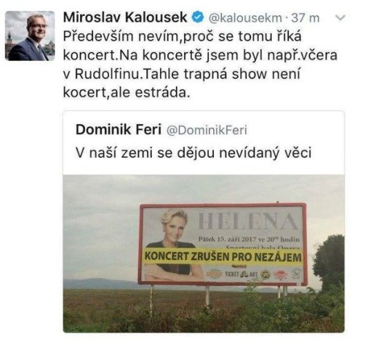 Miroslav Kalousek i Dominik Feri se zřejmě budou muset omluvit.