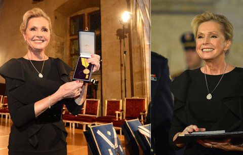 Zeman udělil Heleně Vondráčkové státní vyznamenání: Na slavnost si nechala ušít šaty s diamanty!