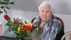 Paní Vovsová v pátek oslavila devadesátiny.