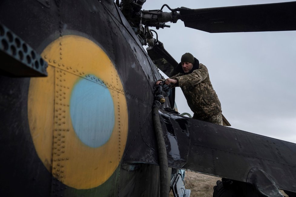 Válka na Ukrajině: Bojové helikoptéry na ukrajinské straně (23. 3. 2023)