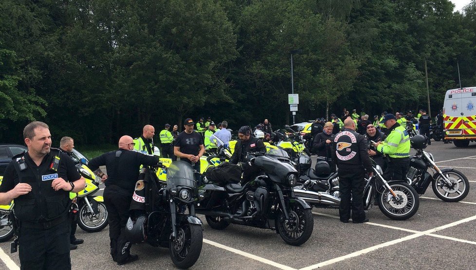 Sraz motorkářů z Hells Angels v Londýně