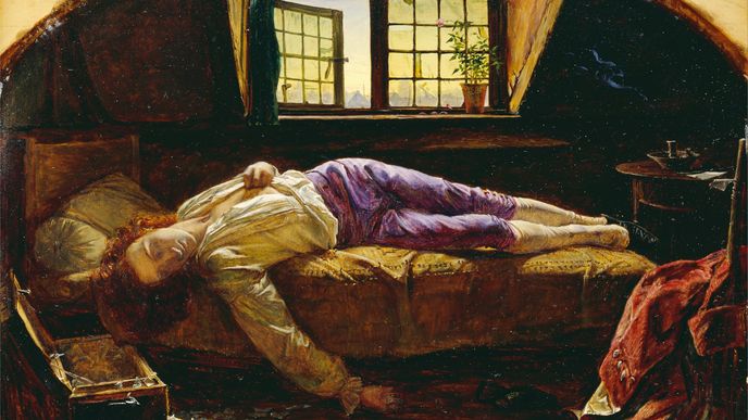 Ilustrační obraz - The Death of Chatterton od britského malíře Henryho Wallise