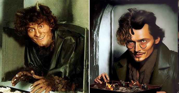 Hollywoodští herci jako postavy v pohádce S čerty nejsou žerty - Čert v hodnosti vraníka, vlastně vlka: Johnny Depp