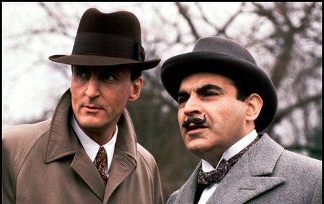 David Suchet byl nejlepším Herculem Poirotem (na fotografii s představitelem Hastingse Hughe Fraserem)