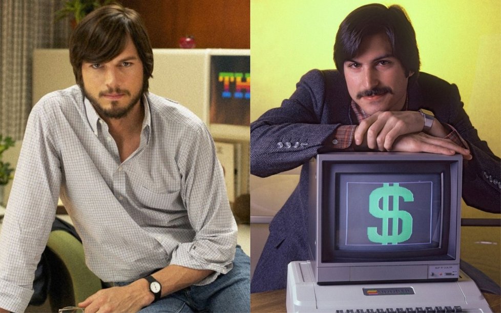 Ashton Kutcher jako Steve Jobs ve filmu Jobs