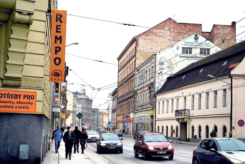 Takhle vypadá ulice Cejl v Brně.