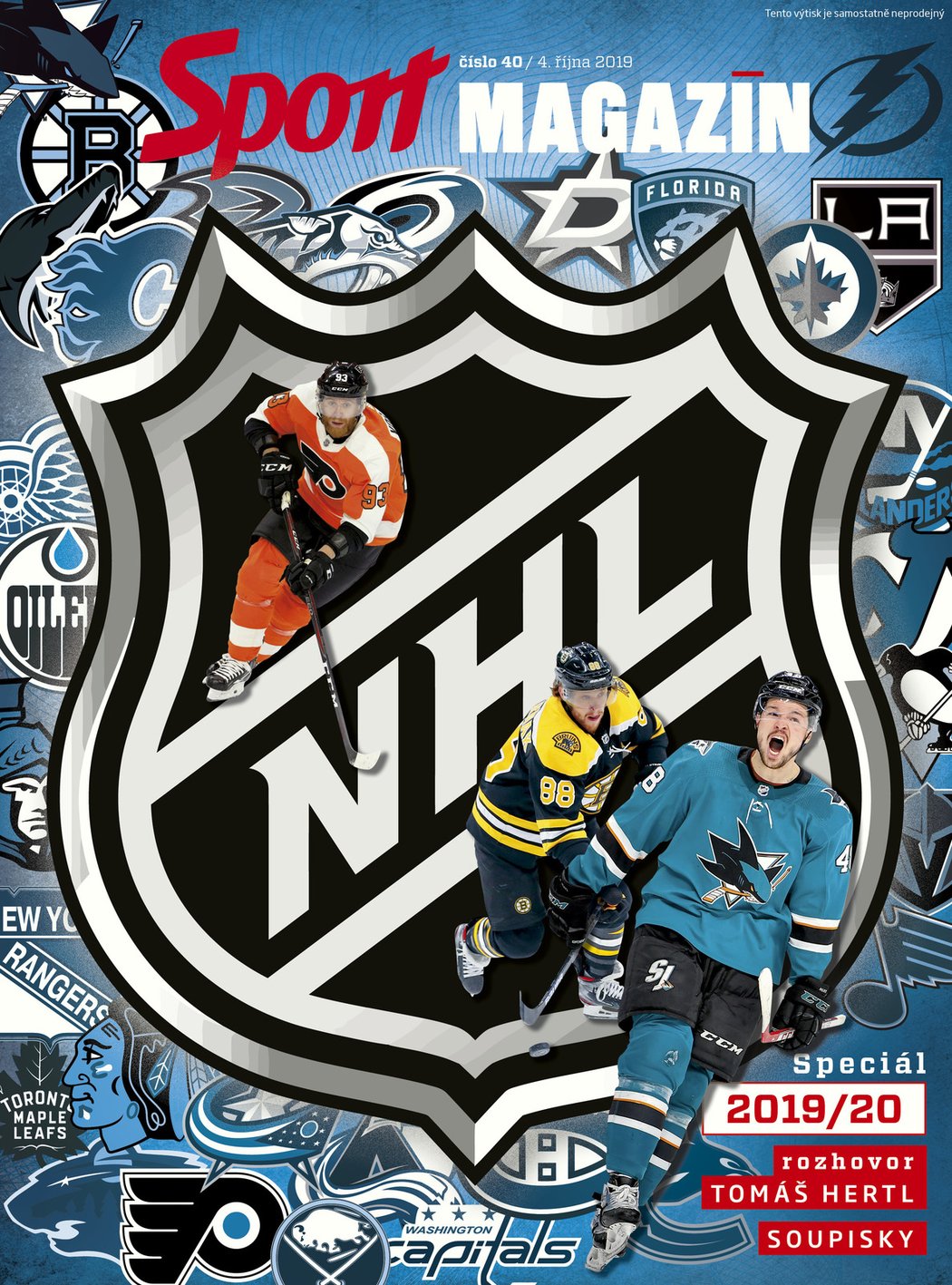 Speciální Sport Magazín ke startu NHL vychází v pátek 4. října