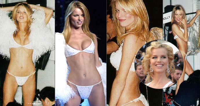 Eva Herzigová jako andílek Victoria&#39;s Secret.