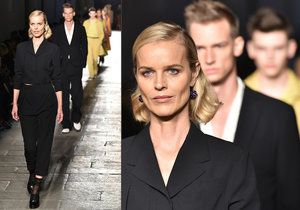 Eva Herzigová byla hvězdou Fashion Weeku v Miláně.