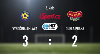 CELÝ SESTŘIH: Jihlava - Dukla 3:2. Parádní závěr přinesl první výhru