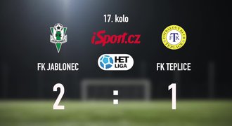 CELÝ SESTŘIH: Jablonec - Teplice 2:1. Výhru zařídil Chramosta z penalty