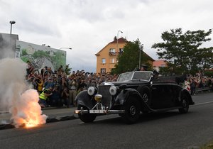 Rekonstrukce útoku na zastupujícího říšského protektora Reinharda Heydricha a pietní shromáždění k 80. výročí atentátu, 27. května 2022, Praha.