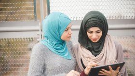 Muslimské dívky v hidžábech