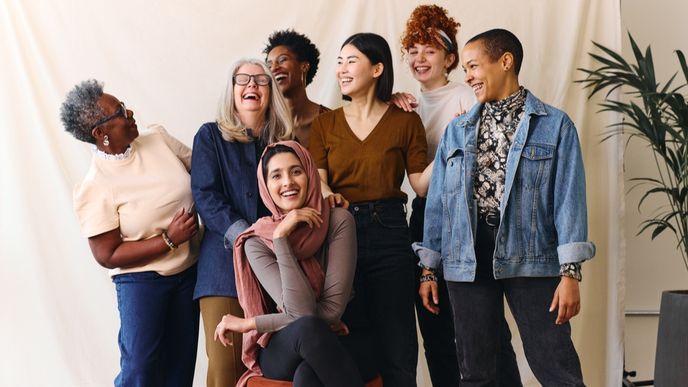 Cheerful women Cheerful women