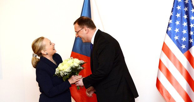 Hillary Clinton a Petr Nečas