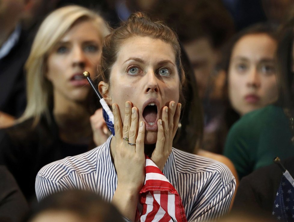 Radost příznivců Trumpa a zděšení u demokratů, tak vypadají volby v USA.