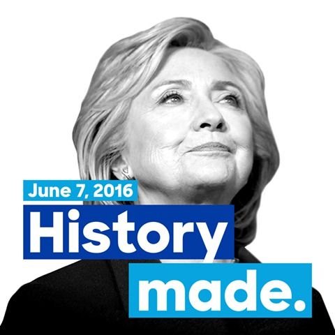 Hillary Clintonová už se vidí, jak &#34;přepisuje dějiny&#34;.