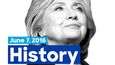 Hillary Clintonová už se vidí, jak "přepisuje dějiny".