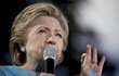 Demokratická kandidátka Hillary Clintonová během své lampaně ve státu New Hampshire