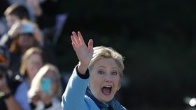 Demokratická kandidátka Hillary Clintonová během své kampaně ve státu New Hampshire