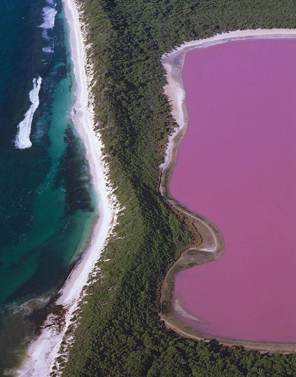 Lake Hillier v západní Austrálii