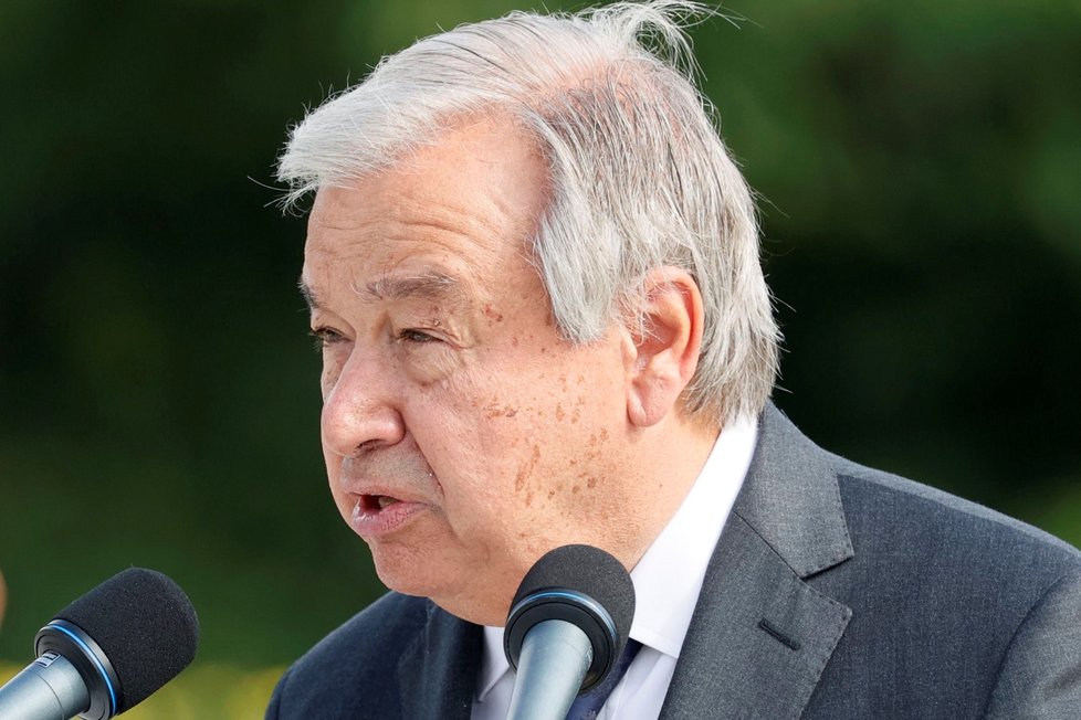 Generální tajemník OSN António Guterres na akci k výročí Hirošimy (6.8.2022)