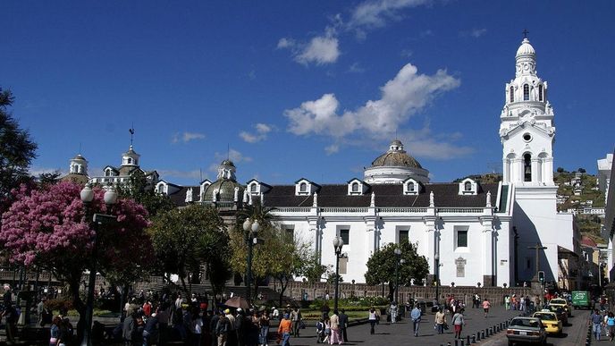 Historické centrum Quita, hlavního města Ekvádoru