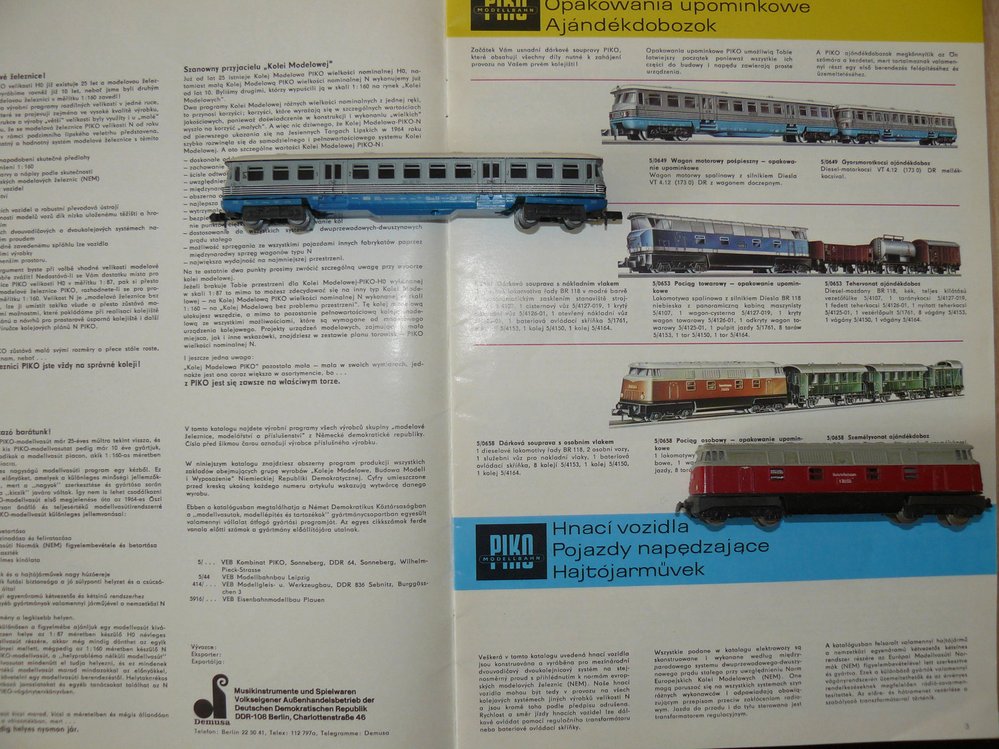 Katalog z roku 1974 byl připraven i v české mutaci