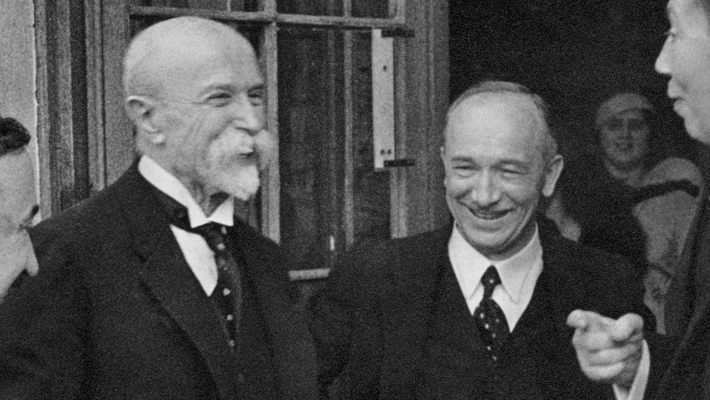 Tomáš Garrigue Masaryk a Edvard Beneš.