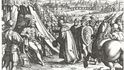 Rudolf I. Habsburský přijímá při obléhání Basileje jmenování králem