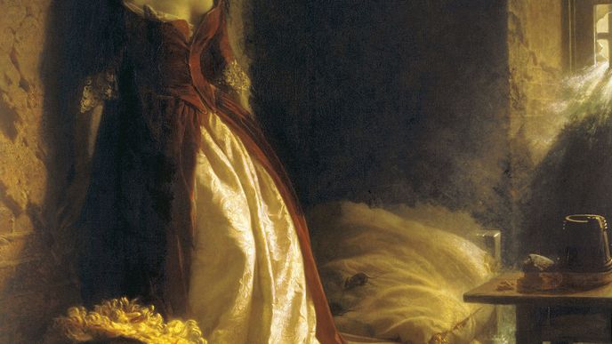 Malba Konstantina Flavického z roku 1864 zachycující legendu, kdy jako uvězněná podvodnice Jelizaveta Alexejevna Tarakanovová utonula při záplavách v roce 1777. Ve skutečnosti však zemřela již roku 1775.