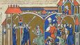 David přináší archu úmluvy do Jeruzaléma. Ilustrace ze 13. století