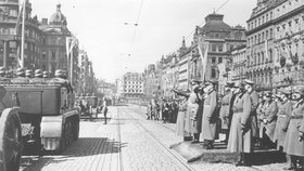 Vojenská přehlídka v Praze v dubnu 1939