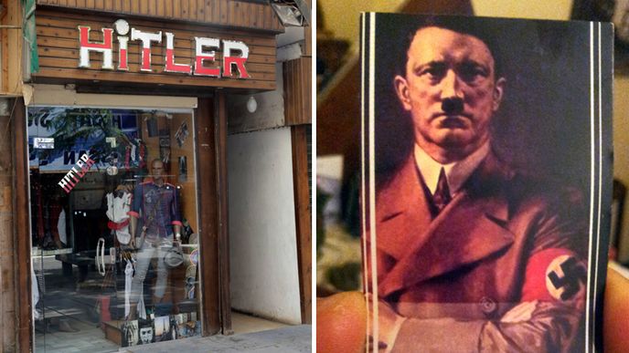 Hitlershop, sen každého nácka, v egyptské Káhiře. 