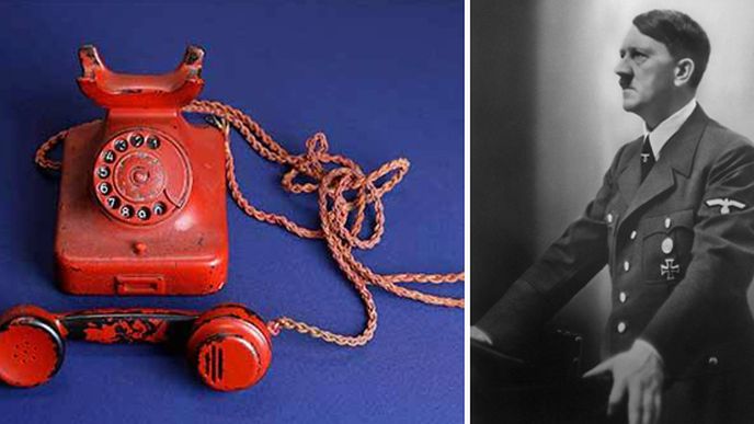 Telefon, který používal Adolf Hitler během 2. světové války.