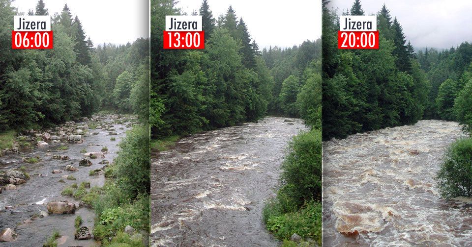 Vydatný déšť „zalil“ Česko: Takhle se zvyšovaly hladiny řek.